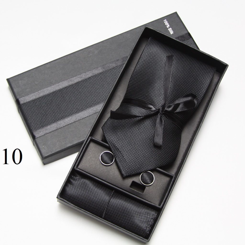 Neck Tie Set Box - Düz Kravat Seti Kutusu Kol Düğmeleri