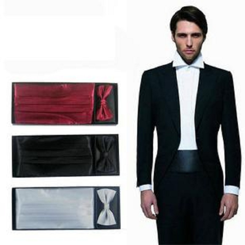 Neck Tie Set Box - Erkekler İçin Düz Renk Papyon Kravat