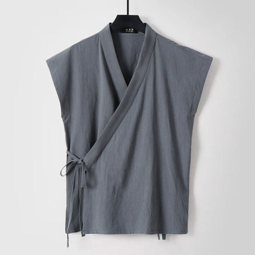 Çin erkek pamuk keten kolsuz b - Men'S Kimono Accessories incelemesi ve fiyatı